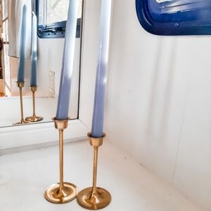 Modern candle stick holders. Vintage brass looking candle stick holders. 🪄💛🟡